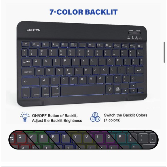 💰 5 FOR $40 / OMOTION IPAD KEYBOARD CASE MODEL KC002 (NEW) - Picture 9 of 15